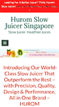Mobile Screenshot of huromslowjuicersingapore.com